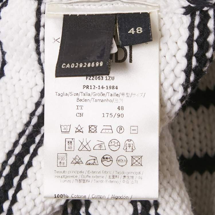 Pre Owned Fendi Multicolor Striped Knit Sweatshirt  M