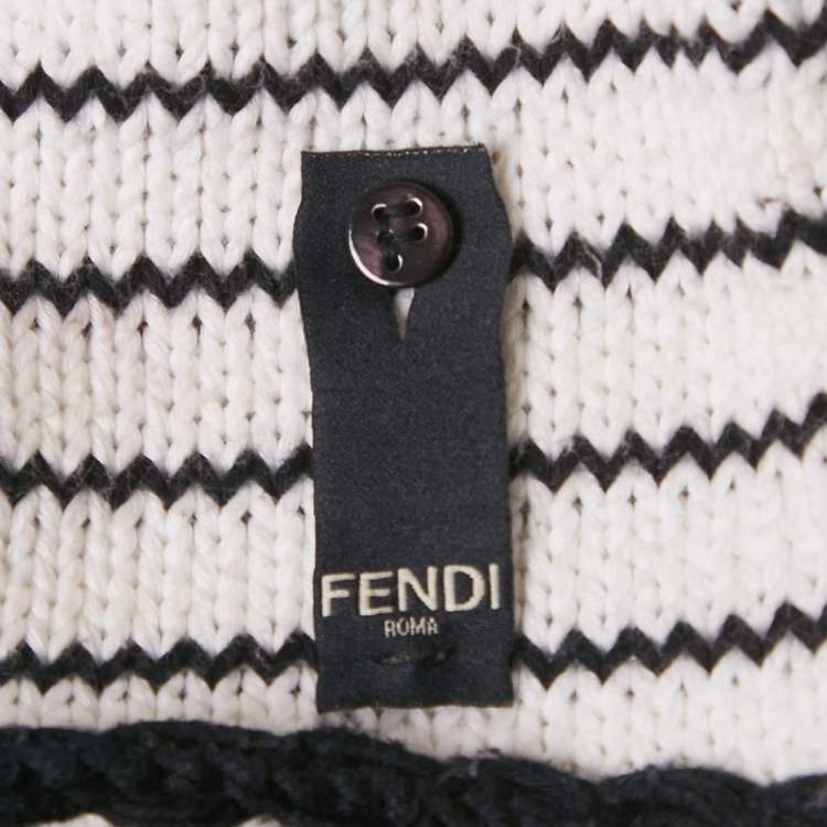 Pre Owned Fendi Multicolor Striped Knit Sweatshirt  M