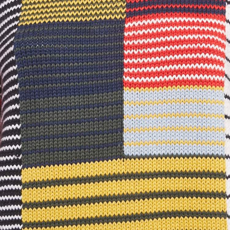 Pre Owned Fendi Multicolor Striped Knit Sweatshirt  M