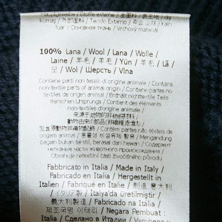 Pre Owned Fendi Navy Blue Monster Wool Knit Jumper XXL