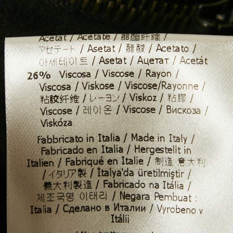 Pre Owned Fendi Black Satin Zip Detail Cargo Pants XS 