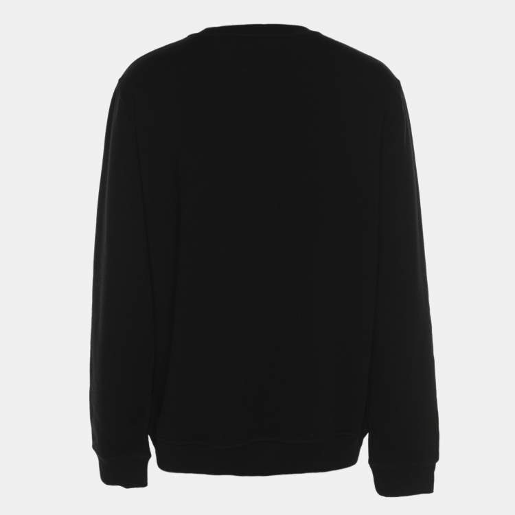 Pre Owned Fendi x Karl Lagerfeld Black Knit Sweatshirt XL