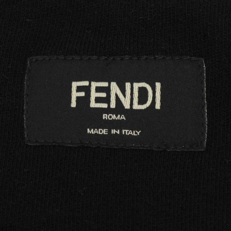 Pre Owned Fendi x Karl Lagerfeld Black Knit Sweatshirt XL