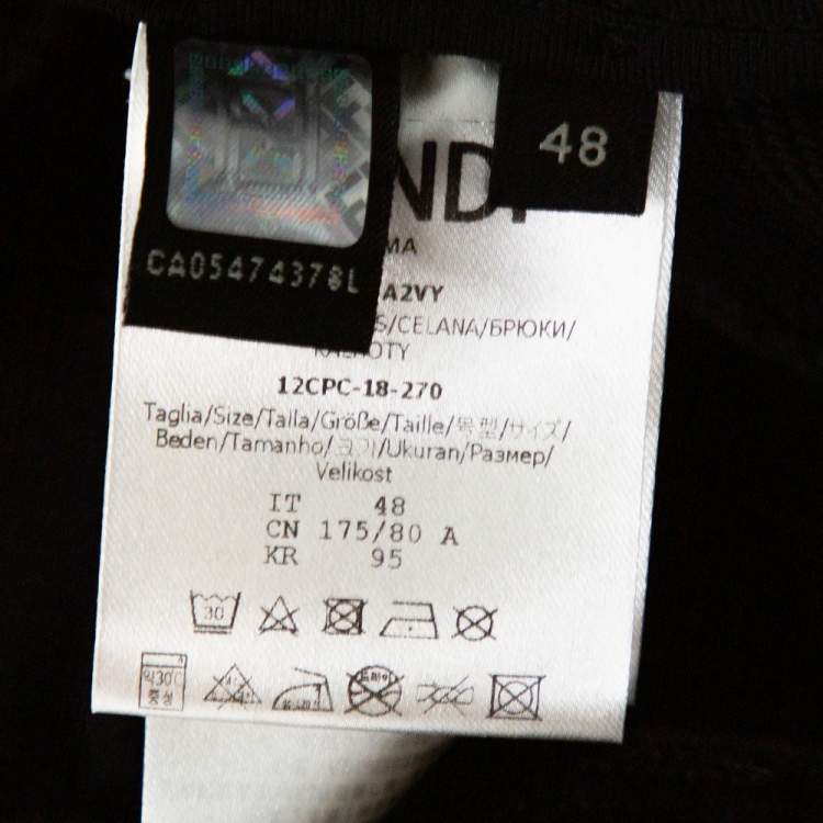 Pre Owned Fendi Black Knit Monster Eyes Detail Track Pants M