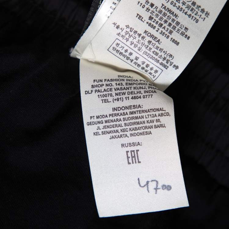 Pre Owned Fendi Black Synthetic Monogram & Pequin Motif Track Pants XXL 