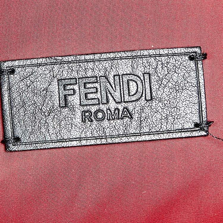 Pre Owned Fendi Grey & Red Synthetic Monster Face Detail Reversible Quilted Vest L