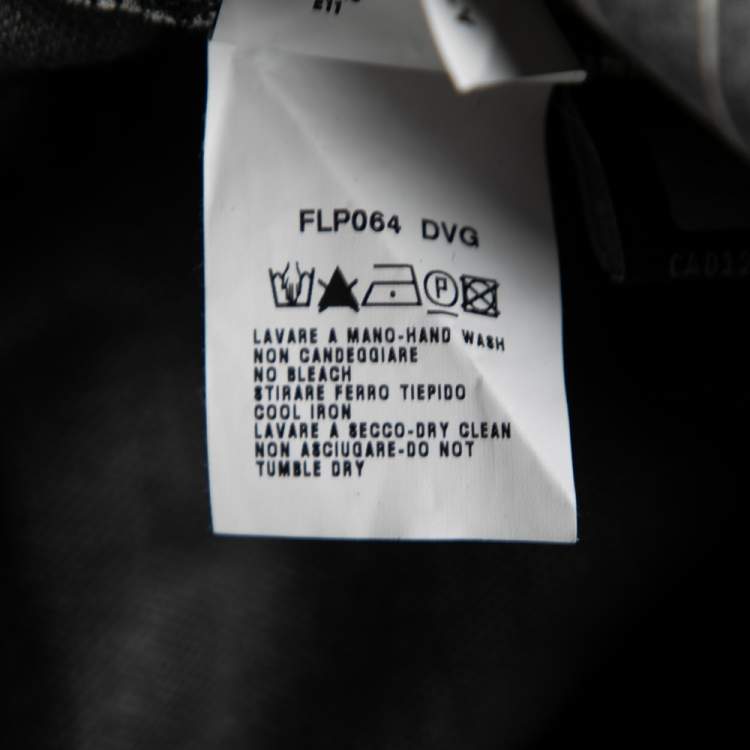 Pre Owned Fendi Black Leather Coated Denim Jeans XL 