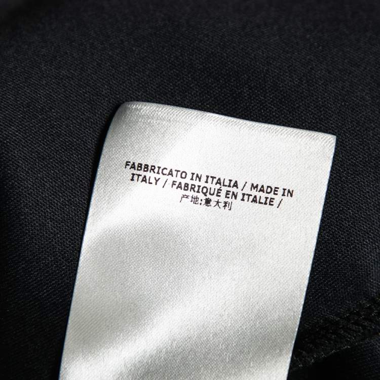 مملوكة مسبقًا Fendi Black Neoprene Reflective Logo Detailed Hoodie XXL