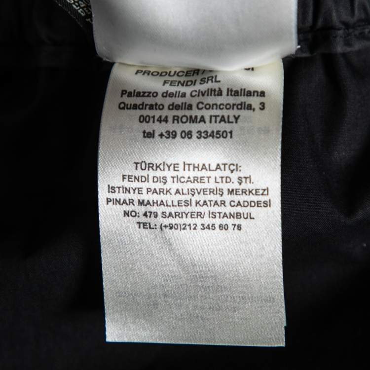 Pre Owned Fendi Black Synthetic Convertible Zipped Cargo Trousers M
