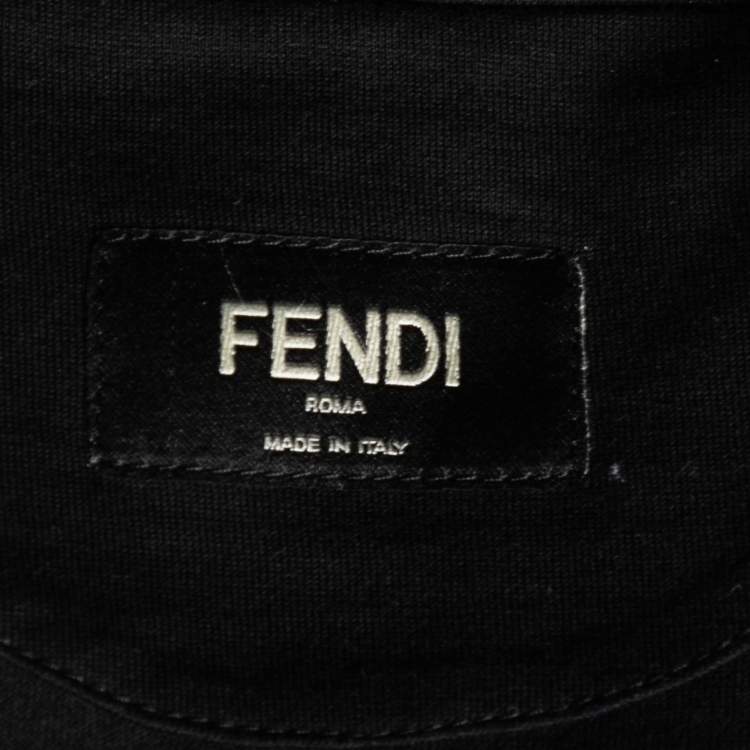 Pre Owned Fendi Black Cotton Karl Loves Fendi Crew Neck T-Shirt XXL
