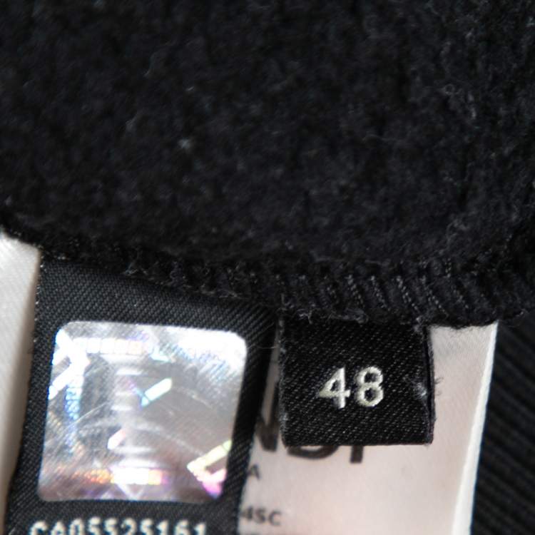 Pre Owned Fendi Black Cotton Monster Eye Embroidered Crewneck Sweatshirt M