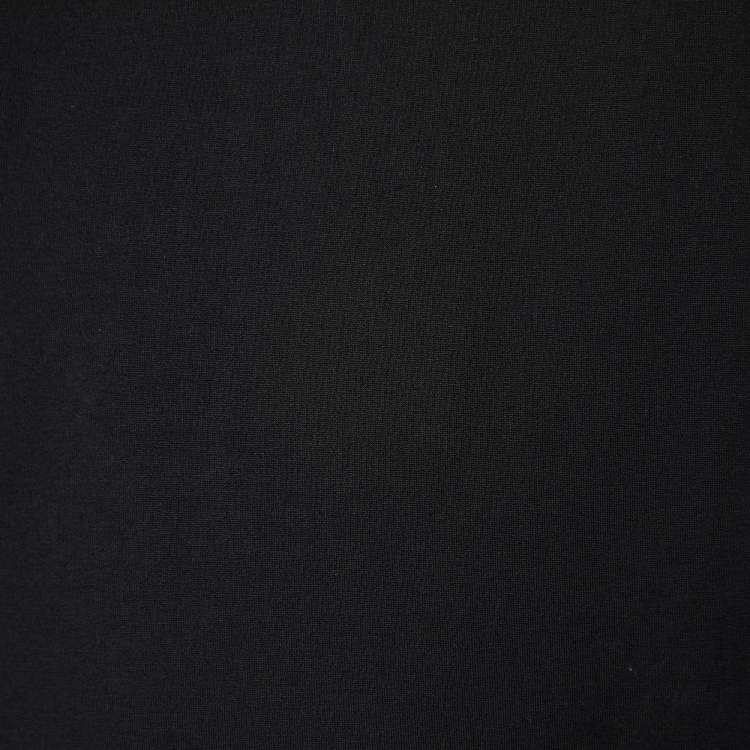 Pre Owned Fendi Black Cotton Monster Eye Detail Crewneck T-Shirt XXL
