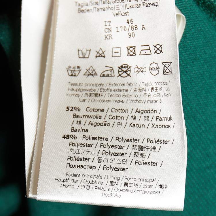 Pre Owned Fendi Green Logo Printed Knit Hoodie S