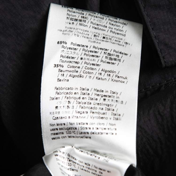 Pre Owned Fendi Black Nylon Pocket Detailed Trousers L