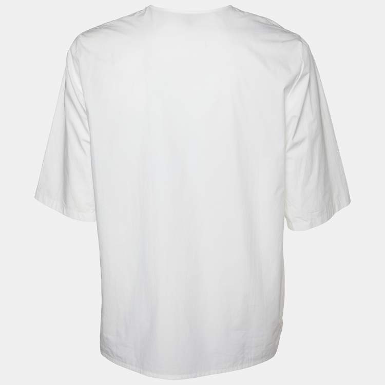 Fendi White Cotton Logo Pocket Detail T-Shirt L Fendi | TLC