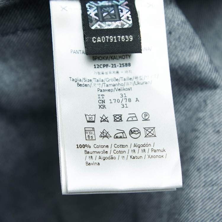 Pre Owned Fendi Dark Blue Denim Regular Fit Jeans S Waist 31"