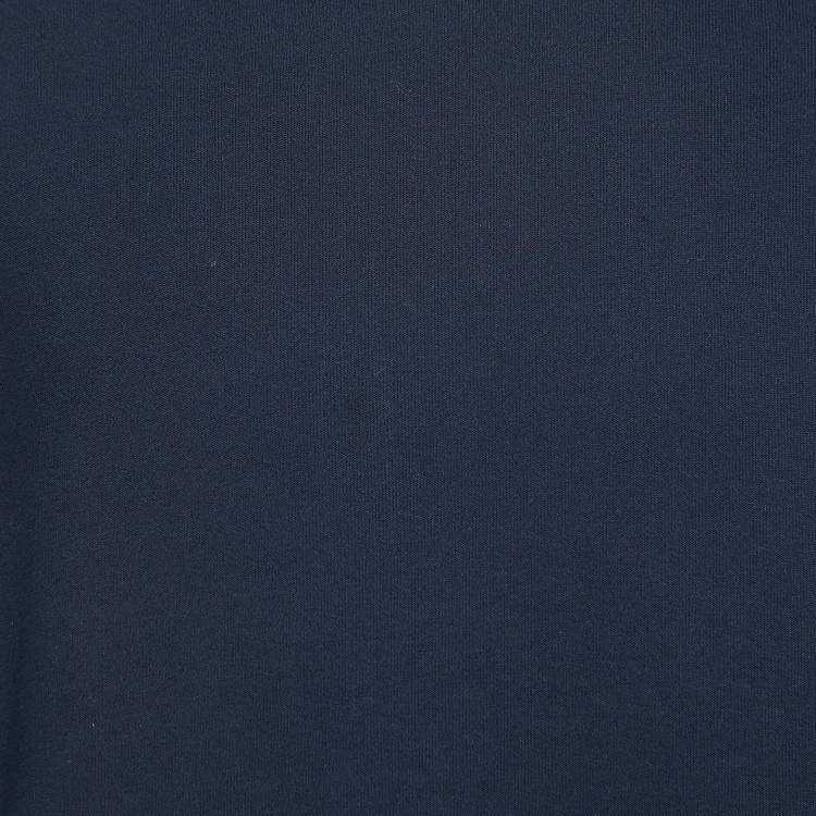 Pre Owned Fendi Navy Blue Jersey Monster Eye Tape Detail Sweatshirt L