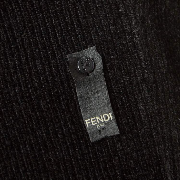 Pre Owned Fendi Black/Multicolor Knit Sweater L