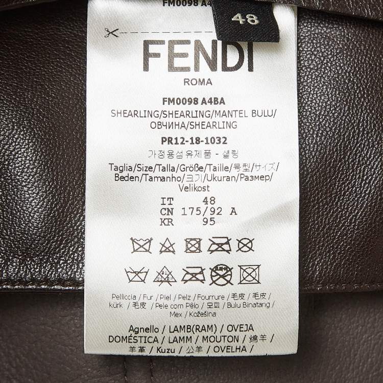 Pre Owned Fendi Multicolor Wool and Leather Detachable Hood Bomber Jacket M