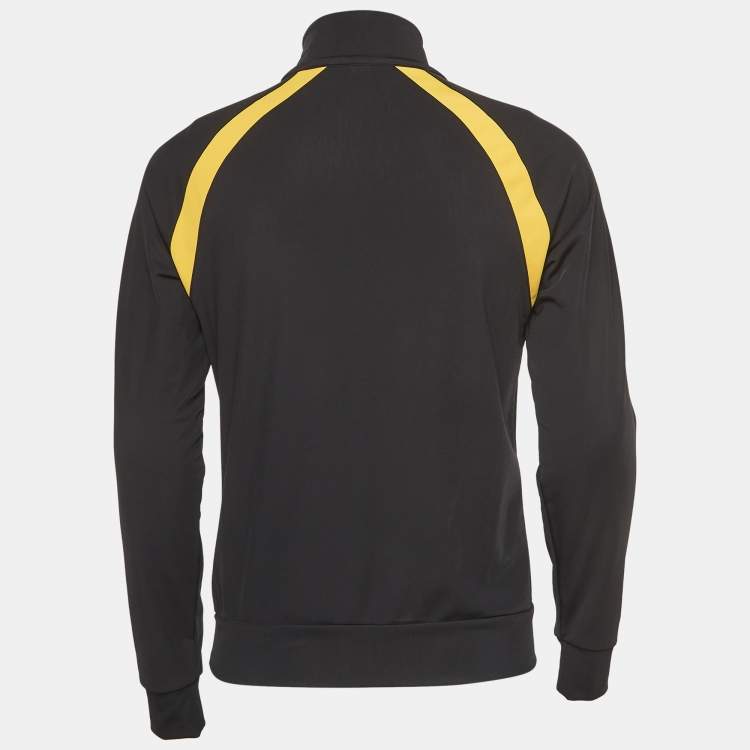 Pre Owned Fendi Black Logo Applique Jersey Sweatshirt S