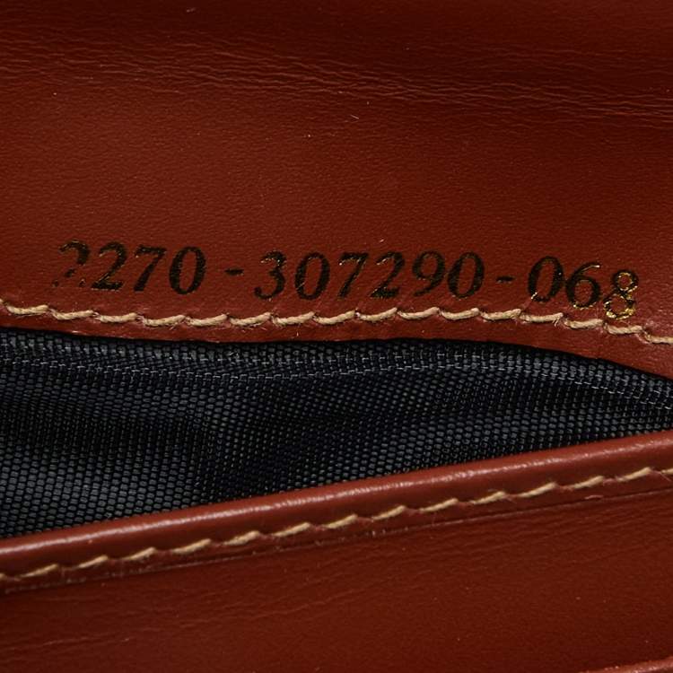 Pre Owned Fendi Brown/Tan Pequin Coated Canvas and Leather Flap Compact Wallet