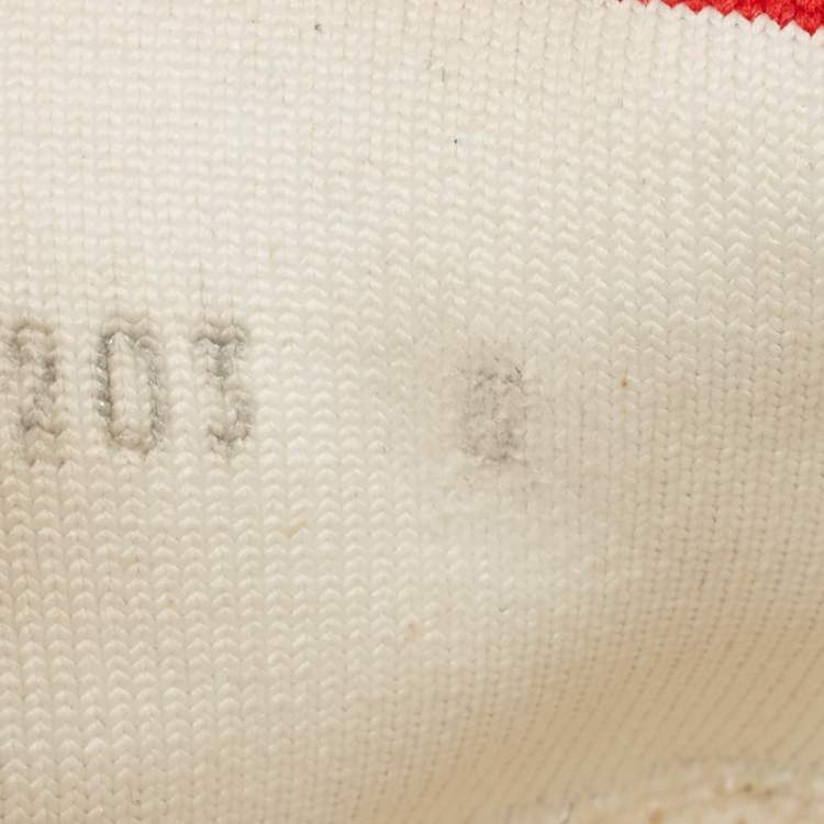 Pre Owned Fendi White Leather And Fabric Low Top Sneakers Size 40