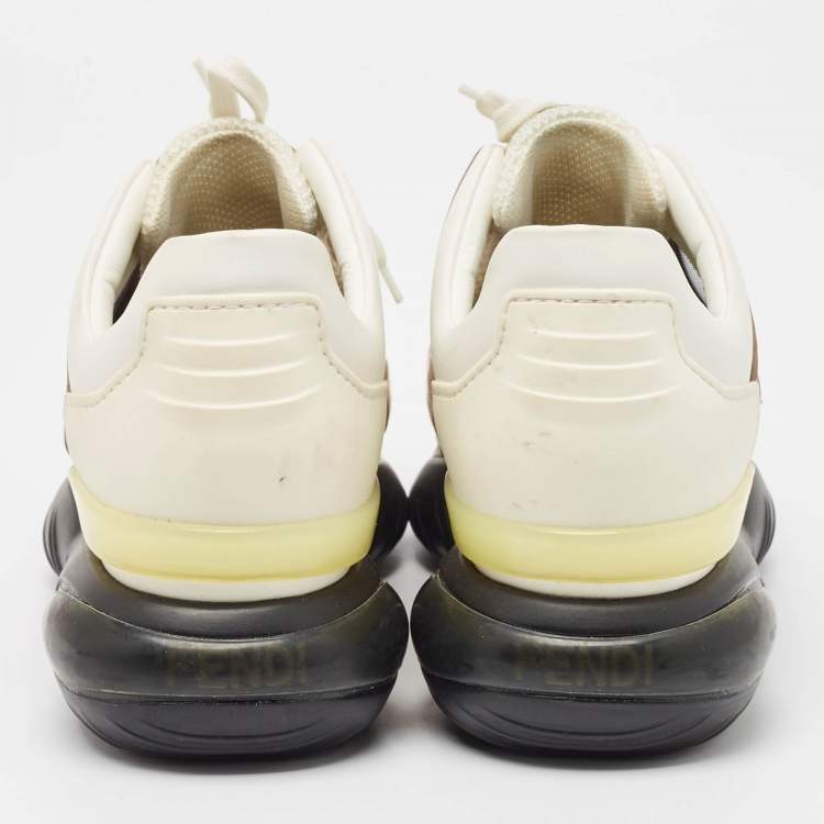 Pre Owned Fendi Multicolor Mesh and Leather Forever Fendi Low Top Sneakers Size 44