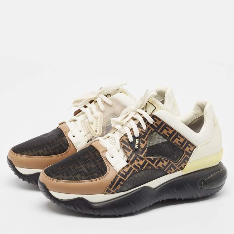 Fendi Multicolor Mesh and Leather Forever Fendi Low Top