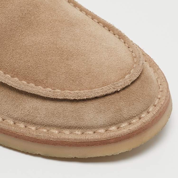 Pre Owned Fendi Beige Suede Desert Desert Boots Size 44