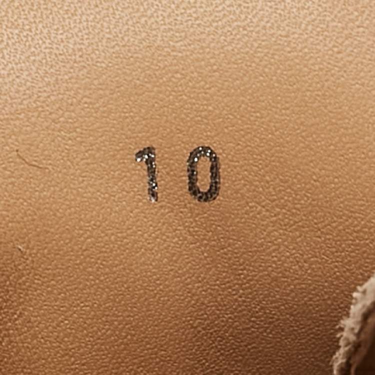 Pre Owned Fendi Beige Suede Desert Desert Boots Size 44
