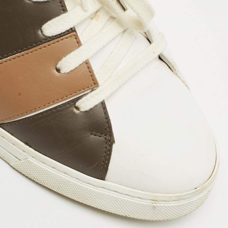 Pre Owned Fendi Multicolor Leather Forever Fendi Reloaded Sneakers Size 42