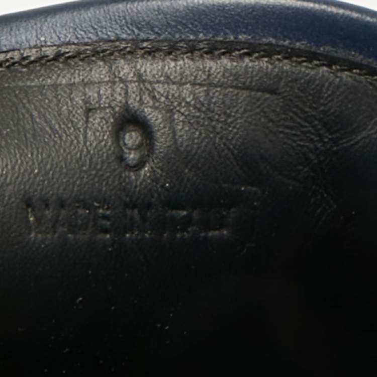 Pre Owned Fendi Navy Blue Suede Monster Eyes Slip On Sneakers Size 43