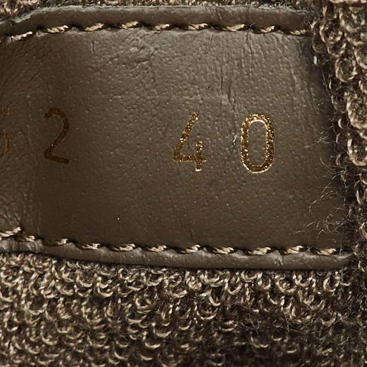 Pre Owned Fendi Off White/Black Leather and Suede Match Lace Up Sneakers Size 40