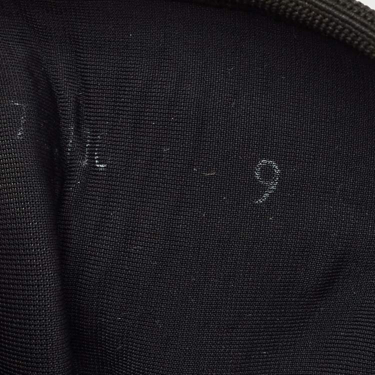 Pre Owned Fendi Black/White Neopene and Knit Fabric Printed Low Top Sneakers Size 43