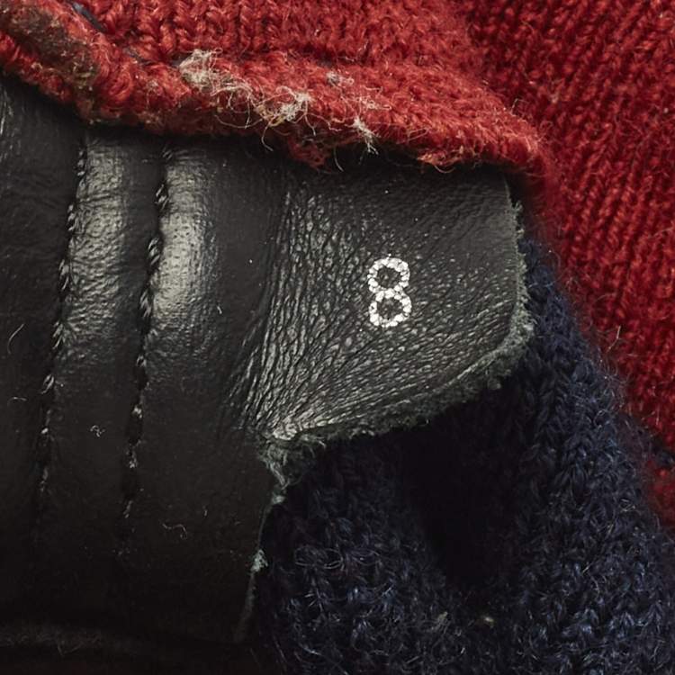 مملوكة مسبقًا Fendi Size 42 Blue Knit Fabric and Suede FF Sock High Top Sneakers 