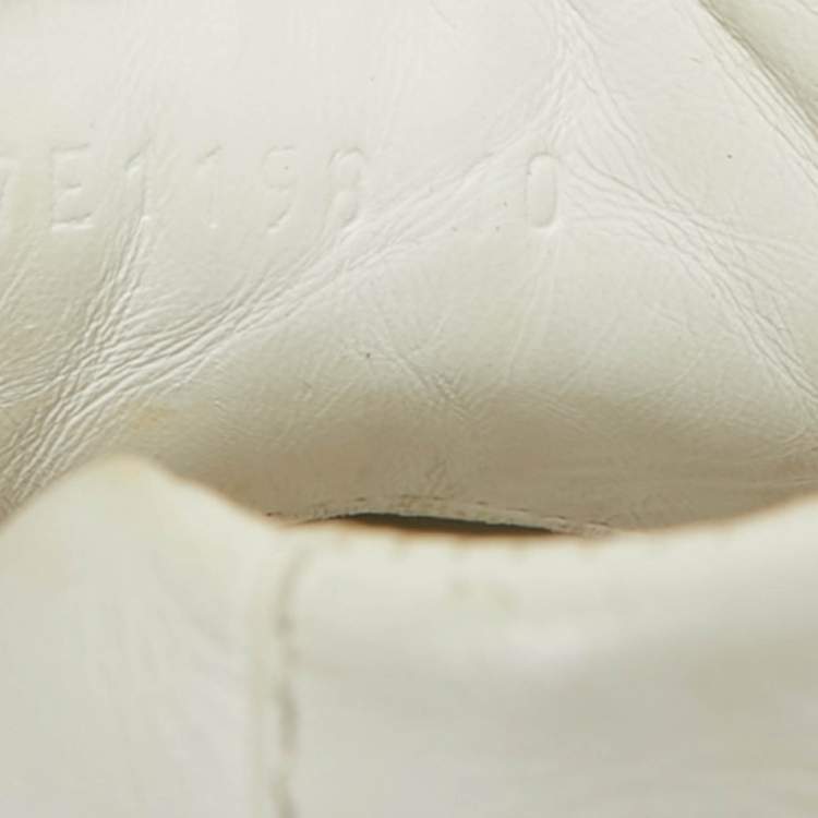 Pre Owned Fendi forever fendi Size 44 White Leather Reloaded Low Top Sneakers