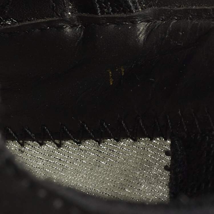 Pre Owned Fendi Flow Size 45 Black Nylon and Suede Lace Up Sneakers