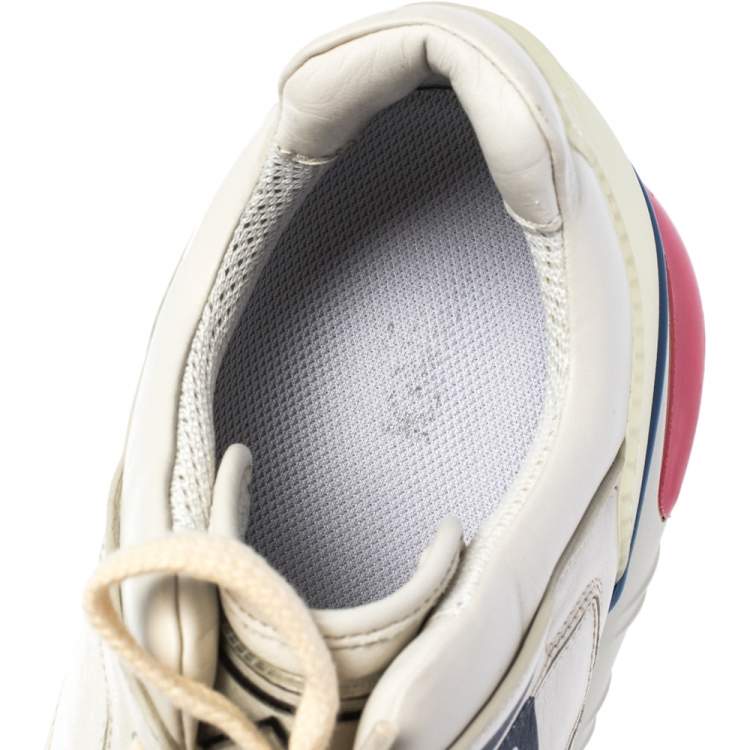 Pre Owned Fendi White Leather And Rubber Fendi-Fila Mania Logo Low Top Sneakers Size 42