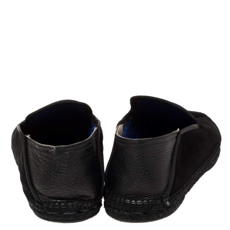 Pre Owned Fendi Black Suede Karlito Espadrilles Size 45 
