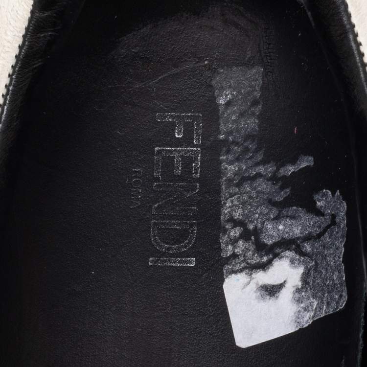 Pre Owned Fendi Multicolor Suede And Leather Low Top Sneakers Size 43
