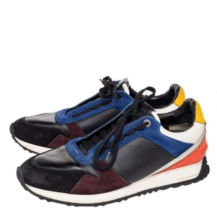 Pre Owned Fendi Multicolor Suede And Leather Low Top Sneakers Size 43