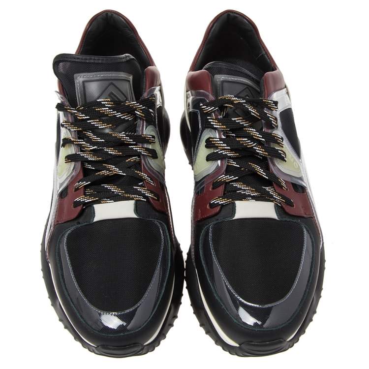 Pre Owned Fendi Multicolor PVC And Leather Lace Up Sneakers Size 41