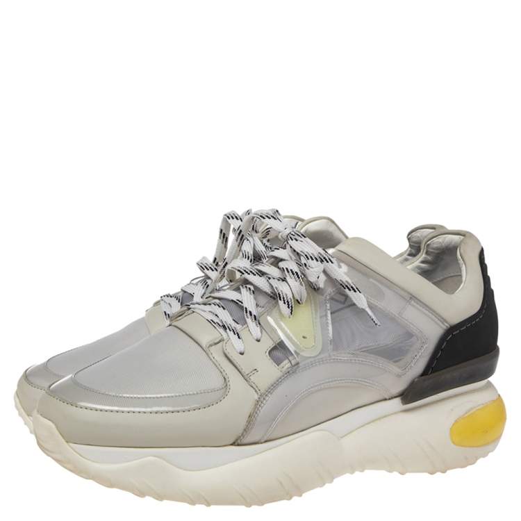 Pre Owned Fendi Multicolor Leather Lace Up Sneakers Size  41