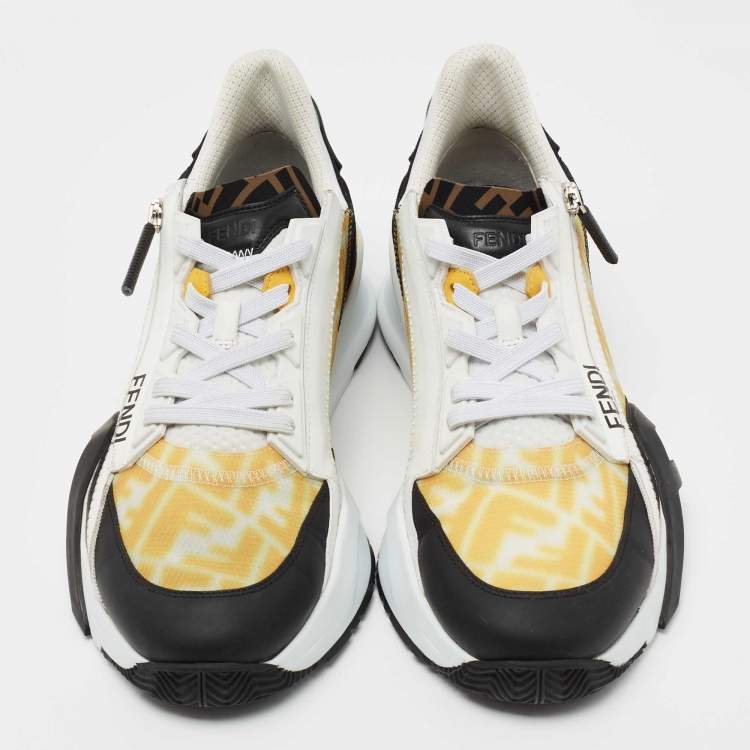 مملوكة مسبقًا Fendi x Sarah Multicolor Leather and Suede Coleman Flow FF Vertigo Sneaker Size 42 