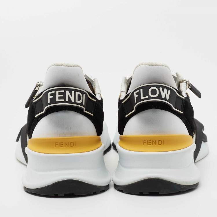 مملوكة مسبقًا Fendi x Sarah Multicolor Leather and Suede Coleman Flow FF Vertigo Sneaker Size 42 
