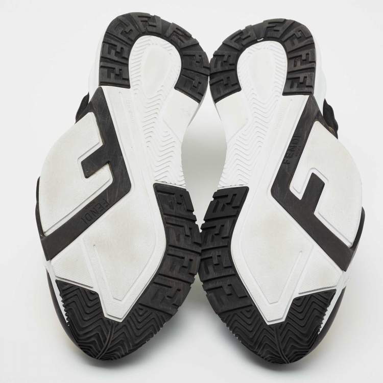 مملوكة مسبقًا Fendi x Sarah Multicolor Leather and Suede Coleman Flow FF Vertigo Sneaker Size 42 
