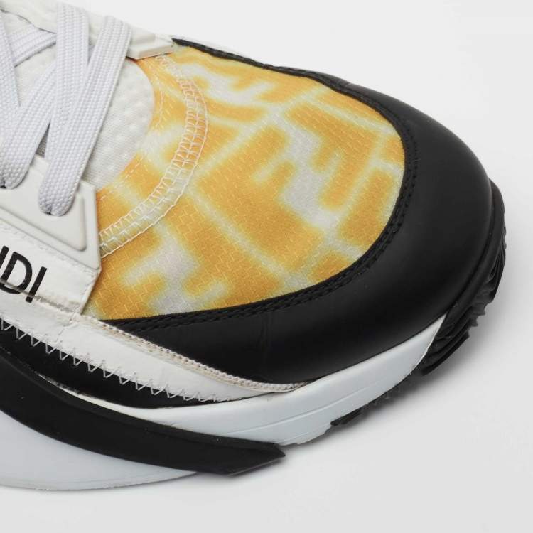 مملوكة مسبقًا Fendi x Sarah Multicolor Leather and Suede Coleman Flow FF Vertigo Sneaker Size 42 
