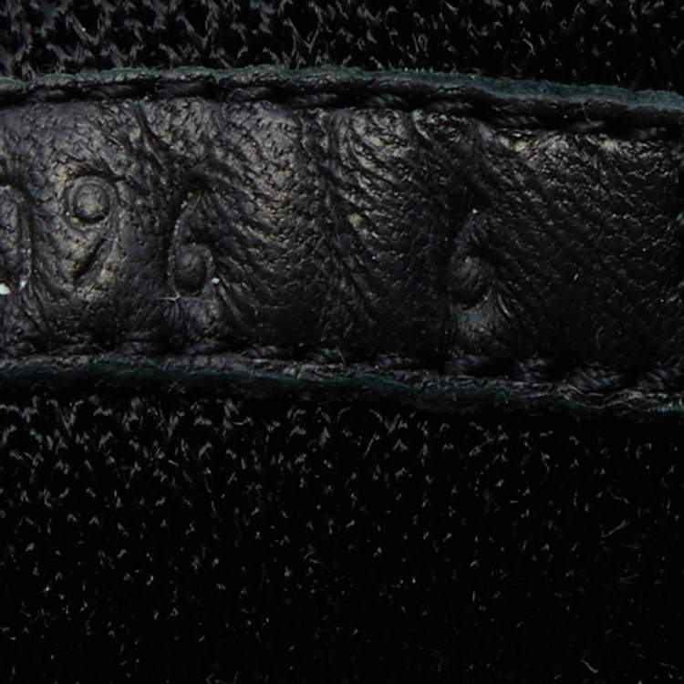 Pre Owned Fendi Black Knit Fabric Low Top Sneakers Size 40
