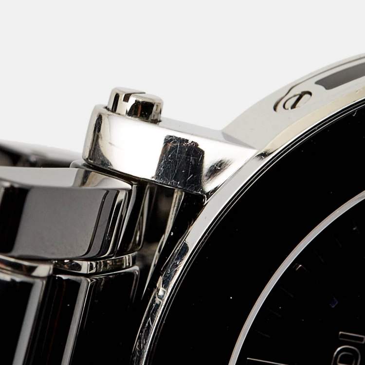 Pre Owned Fendi Black Ceramic Stainless Steel Orologi 6400G Women's Wristwatch 38 mm