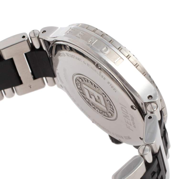Pre Owned Fendi Yellow Stainless Steel 4800G Chronograph Men's Wristwatch 43 mm